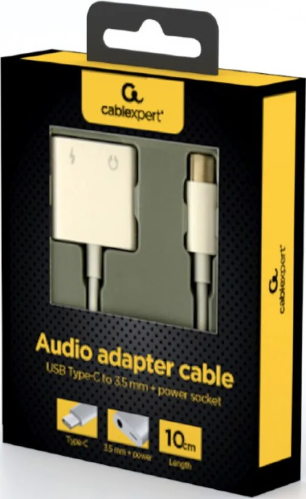 GEMBIRD A-CM-3.5FP-01 Gembird USB type-C plug to stereo 3.5 mm audio adapter cable, with extra power socket Slika 1