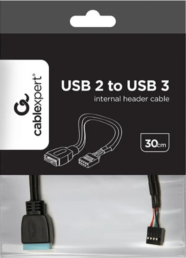 GEMBIRD CC-U3U2-01 Gembird USB 2 to USB 3 interni kabl 9-pinski USB 2.0 na 19-pinski Slika 1