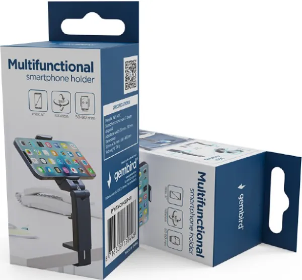 GEMBIRD TA-CH-CLIP-01 Gembird Multifunctional smartphone holder, black Slika 3