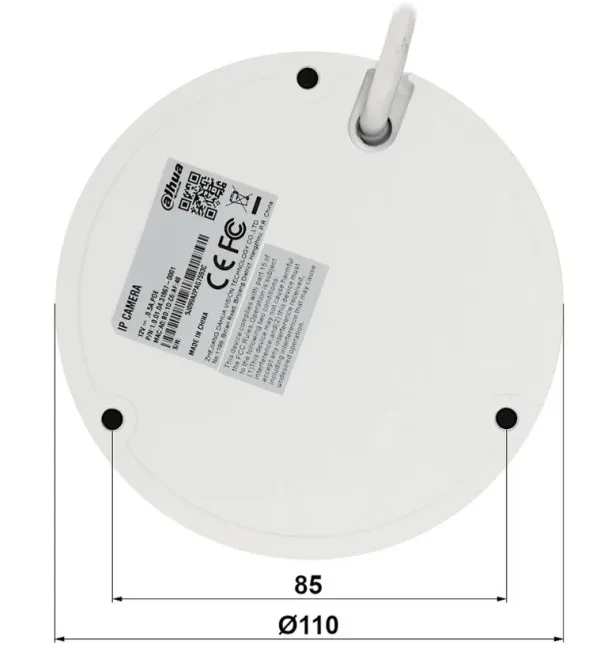 Dahua Kamera IPC-HDBW2541E-S-0280B IP 5MP polu-sferna anti-vandal IC kamera; WizSense serija; Smart Slika 4