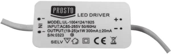 PROSTO LNP-D24W/UL Rezervni ispravljač za LED panele, 19-25W, 300mA Slika 1