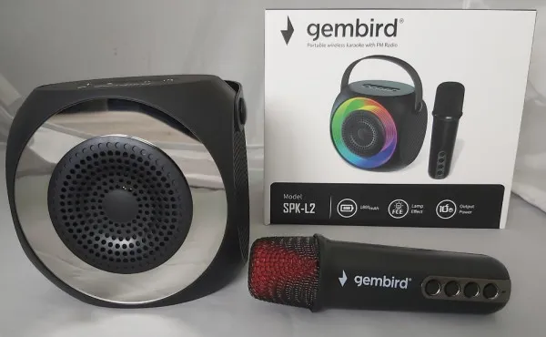 GEMBIRD SPK-L2 ** Gembird Bluetooth zvucnik FM RGB, 10W, 1800mAh, microSD, AUX + mikrofon 500mAh (1360) Slika 2