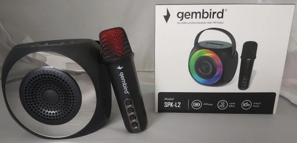 GEMBIRD SPK-L2 ** Gembird Bluetooth zvucnik FM RGB, 10W, 1800mAh, microSD, AUX + mikrofon 500mAh (1360) Slika 4