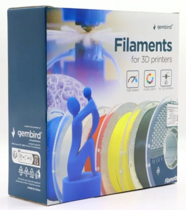 GEMBIRD 3DP-ABS1.75HY-01-B ABS filament velike brzine za 3D stampac 1.75mm, kotur 1KG BLUE Slika 2