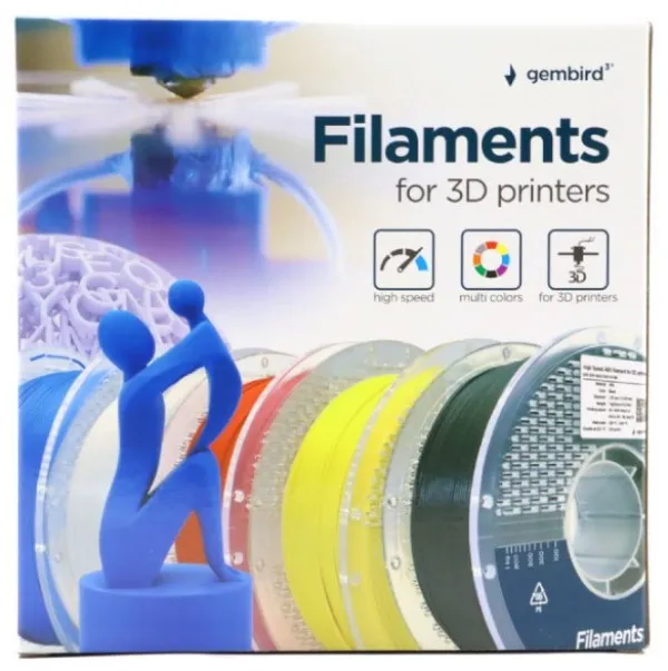 GEMBIRD 3DP-ABS1.75HY-01-B ABS filament velike brzine za 3D stampac 1.75mm, kotur 1KG BLUE Slika 1