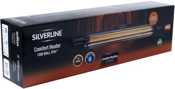 Silverline 26106 Zidna infracrvena grejalica sa halogenim grejačem, 1200W/600W C-Wave Slika 2