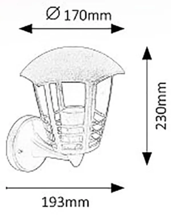 Rabalux 8618 MARSEILLE Spoljna zidna lampa, E27, 1x MAX 60W, IP44 Slika 1