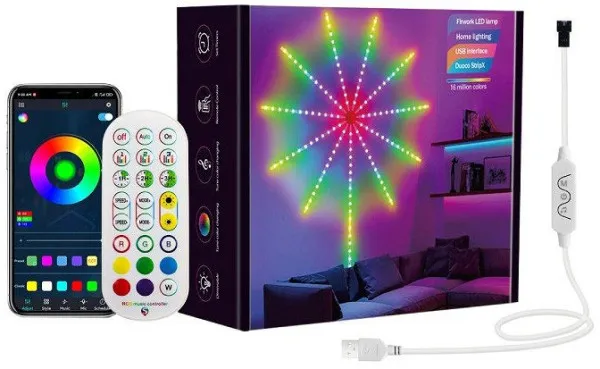 RGB LED vatromet, 10x0.3m+1x1m, 94 LED, DC LVT-30/94 Slika 3