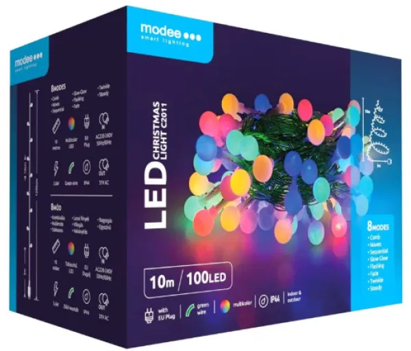 Modee Lighting ML-C2003 Lampice za jelku sa 100 višebojnih LED dioda,10m multicolor Slika 5