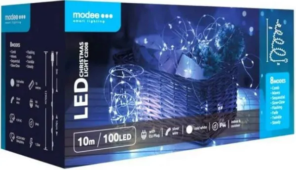 Modee Lighting ML-C2008 Lampice za jelku sa 100 LED dioda dnevno svetlo,10m bele Slika 3