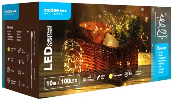 Modee Lighting ML-C2009 Lampice za jelku sa 100 toplo belih LED dioda, 10m toplo bele Slika 5