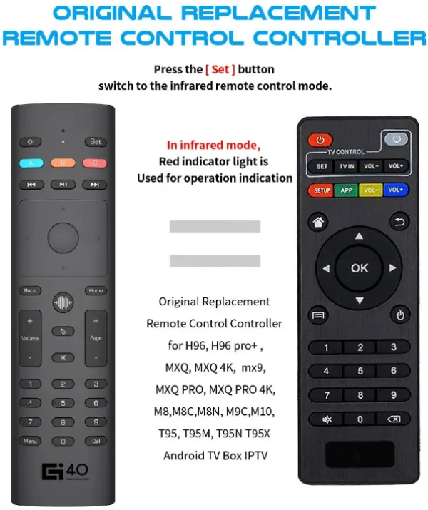 GEMBIRD GMB-G40S AIR MOUSE Remote control for TV/PC, With Gyroscope smart google Google Assistant Slika 1