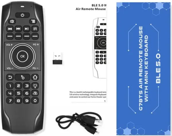 GEMBIRD GMB-G7BTS AIR MOUSE Android TV Box Remote Control, Unique Design, Mini keyboard Slika 2