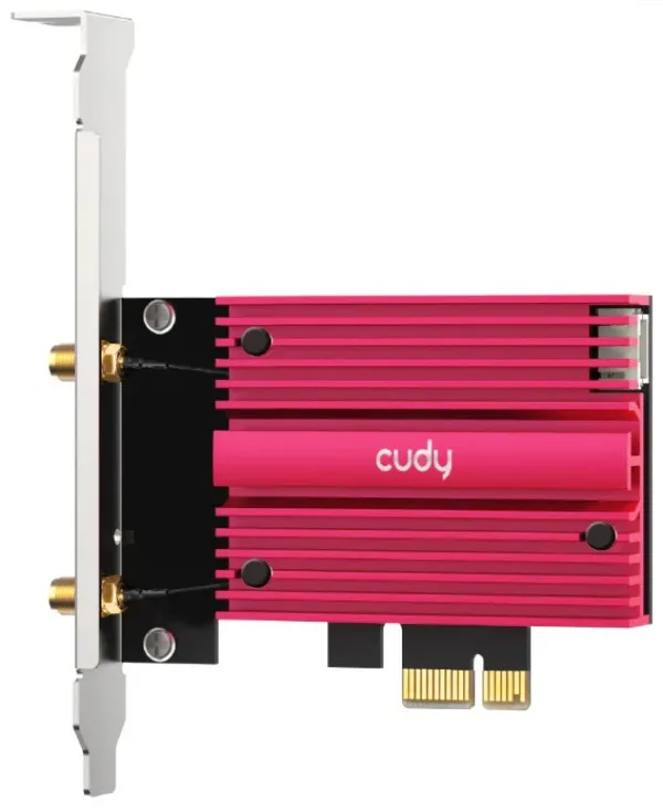 CUDY Cudy WE4000 AX5400 Wi-Fi 6/6E Bluetooth 5.2 PCIe Adapter, Tri-Band 2,4G/5G/6G, 2x5dBi Antenna Slika 4