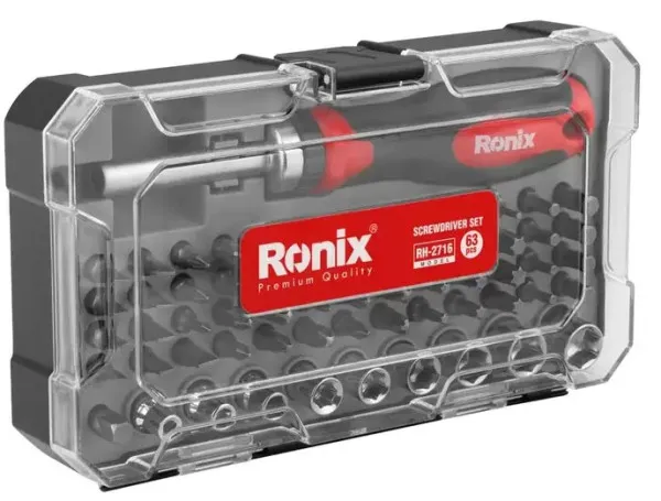 RONIX Univerzalni SET odvijaca sa nastavcima 64-DELNI RH-2716 PLC Slika 3