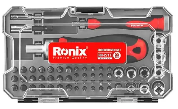 RONIX Univerzalni SET odvijaca sa nastavcima 56-DELNI CRV RH-2717 PLC Slika 2