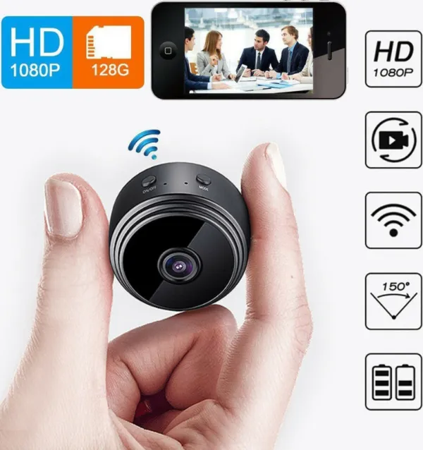 WIFI Mini kamera A9, fullHD, senzor pokreta, noćno snimanje, 1080P Slika 5
