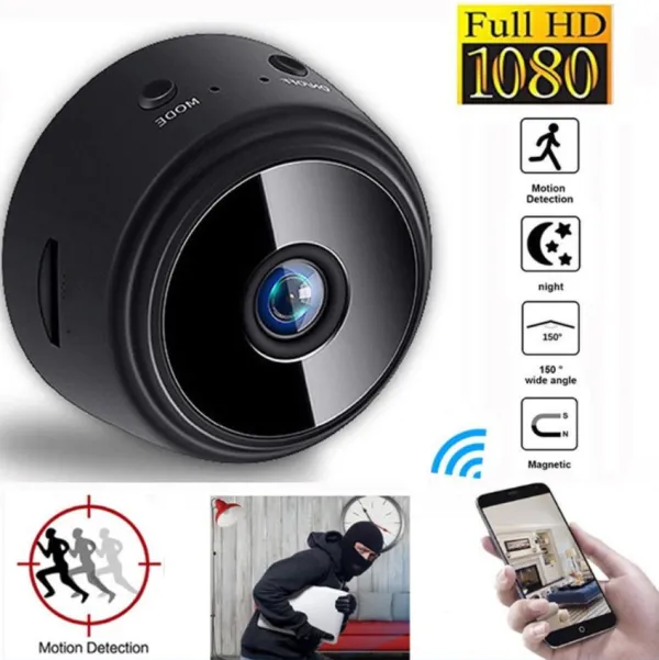 WIFI Mini kamera A9, fullHD, senzor pokreta, noćno snimanje, 1080P Slika 4