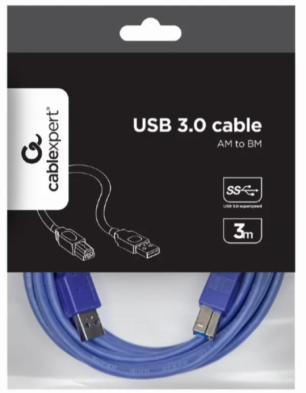CCP-USB3-AMBM-10 Gembird USB 3.0 A-plug B-plug 3m cable Slika 1