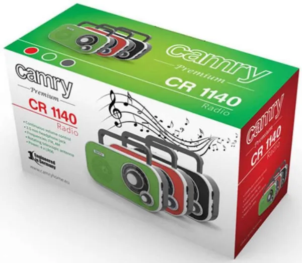 CAMRY CR1140RD RADIO-TRANZISTOR, FM, 3,5mm, Crveni Slika 3