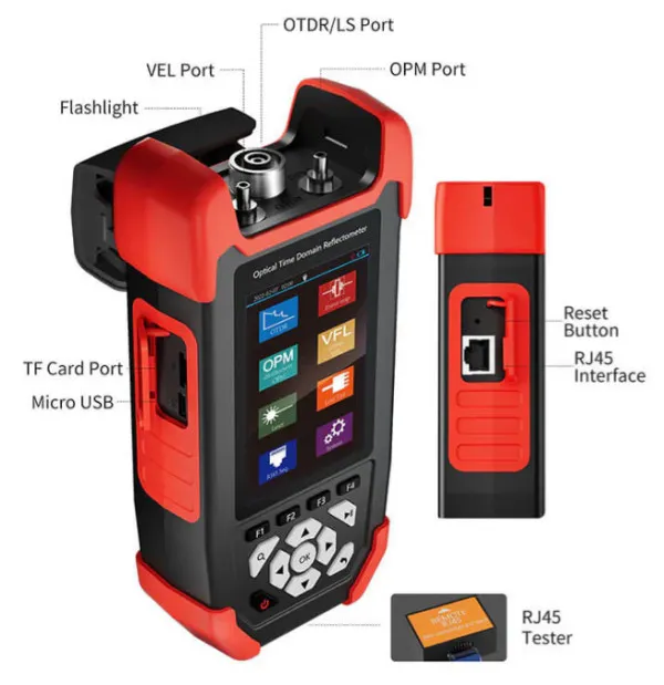 NOYAFA NF-981 OTDR Tester vlakana sa vizuelnim lokatorom kvarova i optièkim meraèem snage Slika 2