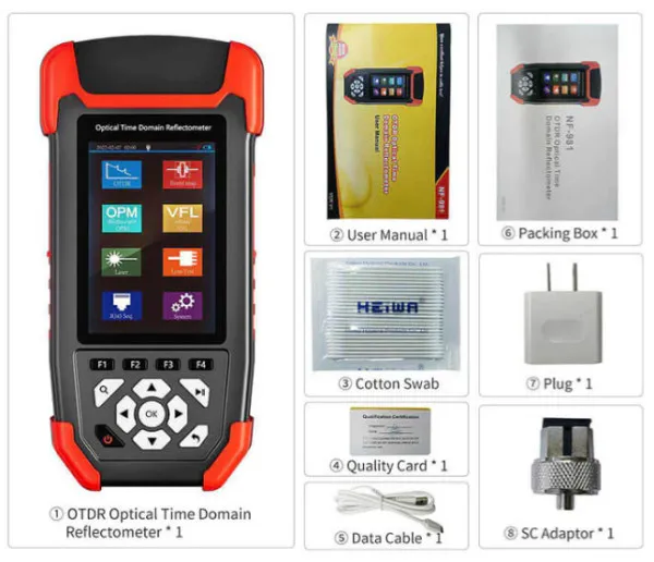 NOYAFA NF-981 OTDR Tester vlakana sa vizuelnim lokatorom kvarova i optièkim meraèem snage Slika 7
