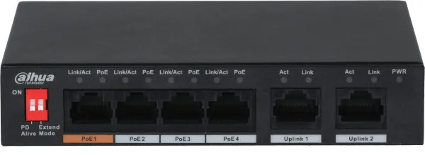 Dahua Switch PFS3006-4ET-60-V2 POE 4-PORTNI SA 2 UPLINK-A Slika 3