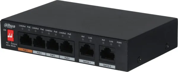 Dahua Switch PFS3006-4ET-60-V2 POE 4-PORTNI SA 2 UPLINK-A Slika 2