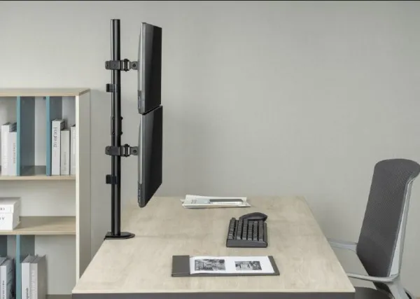 GEMBIRD MA-D2-02 Gembird Podesivi vertikalni stoni drzac za dva monitora, tilt, 17-32 max.2x9kg Slika 2