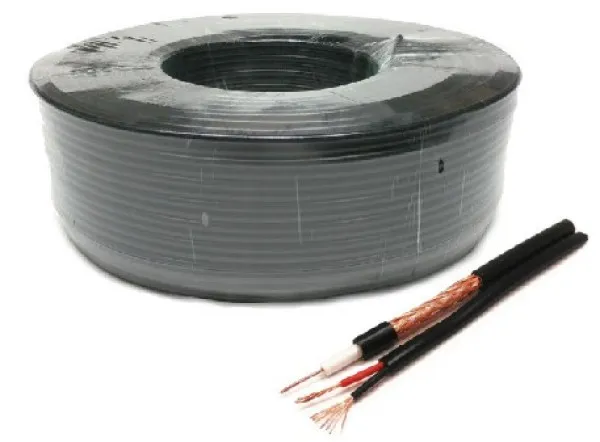 GEMBIRD KABL-COAX-RG59+2x0.75 BC/PVC/100M CCTV Bakarni Koaksialni kabl sa napojnim kablom2x0,75mm black 100m Slika 4