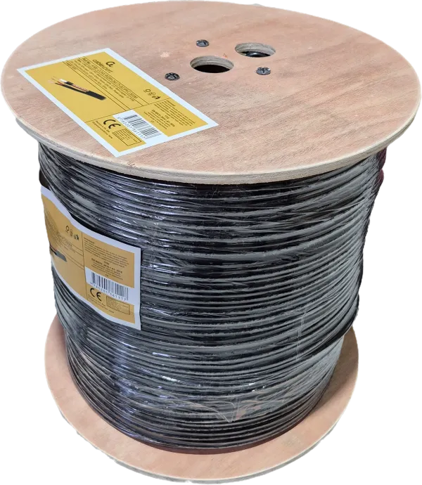GEMBIRD KABL-COAX-RG59+2x0.75 BC/PVC/300M CCTV Bakarni Koaksialni kabl sa napojnim kablom2x0,75mm black 300m Slika 2