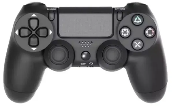 JPD-Wireless-Thrillershock PC/PS4 BLACK Gembird Bezicni gamepad sa dvostrukom vibracijom v2 Slika 6