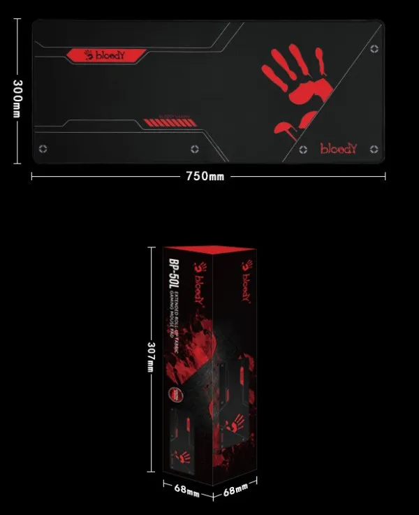 A4 TECH A4-BP-50L A4Tech Bloody, Gejmerska podloga za misa, 300x750mm, 3mm Slika 1