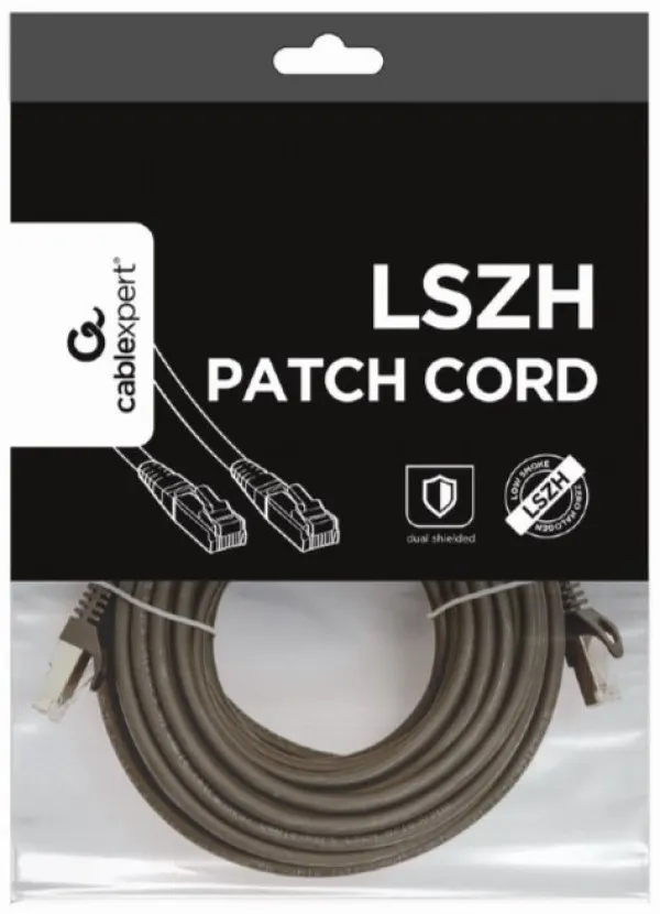 PP6A-LSZHCU-BK-30M Gembird Mrezni kabl, SFTP CAT.6A BAKARNI LSZH Patch cord 30m Black Slika 1