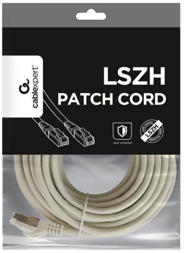 PP6A-LSZHCU-10M Gembird Mrezni kabl, SFTP CAT.6A BAKARNI LSZH Patch cord 10m Grey Slika 3