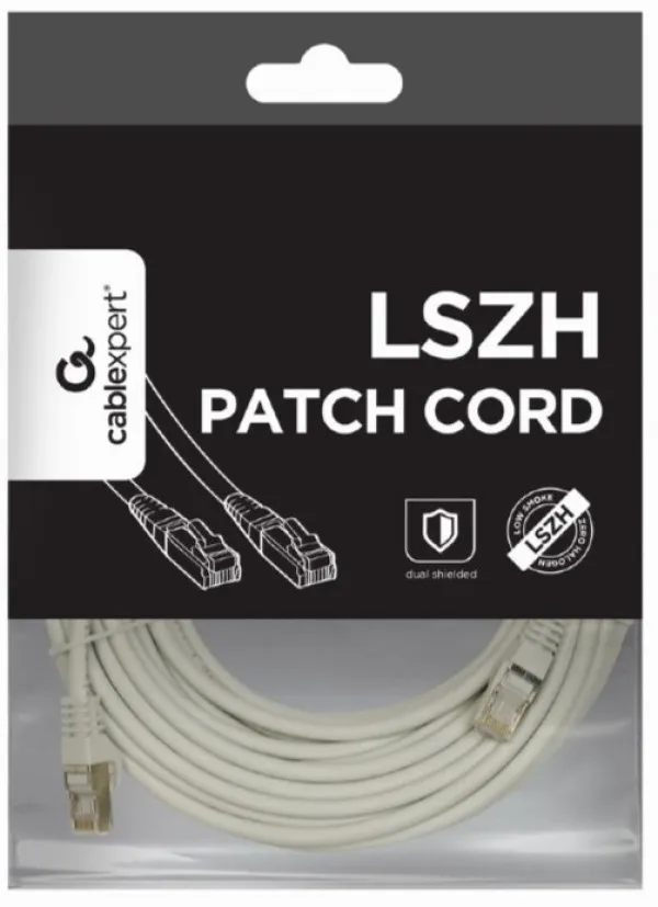 PP6A-LSZHCU-15M Gembird Mrezni kabl, SFTP CAT.6A BAKARNI LSZH Patch cord 15m Grey Slika 2