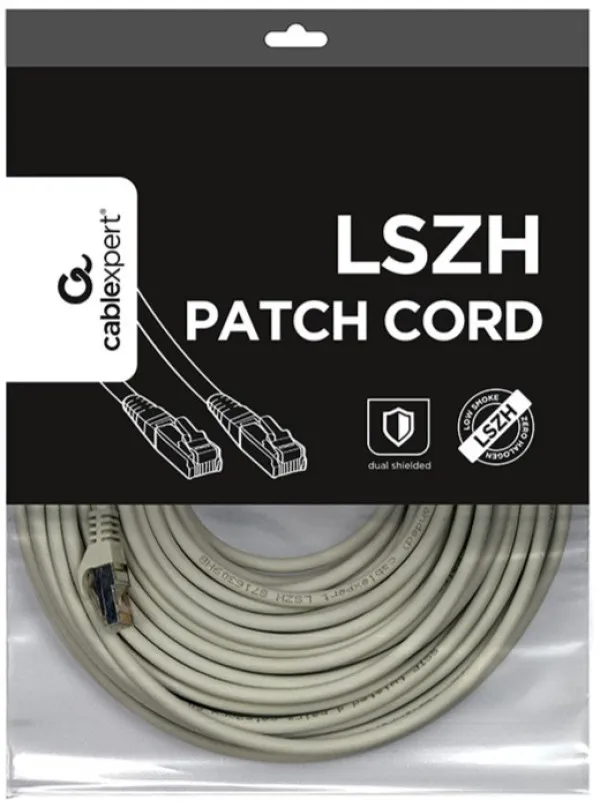 PP6A-LSZHCU-60M Gembird Mrezni kabl, SFTP CAT.6A BAKARNI LSZH Patch cord 60m Grey Slika 3