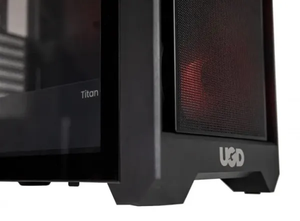 UGD Kuciste Titan 2314, ATX, providna stranica, ugradjena 4xRGB kulera, Crno Slika 2