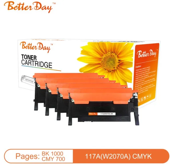 Toner BetterDay W2072A, 117A, 150/178/179 HP Yellow  zam. kaseta za HP 0.7k Slika 3