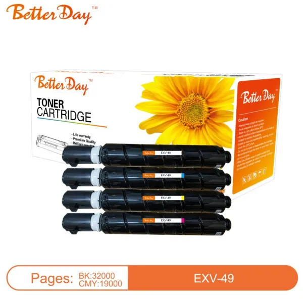 Toner BetterDay C-EXV-49 Y MPS (Low temperature toner) zam. kaseta za Canon Yellow 19k Slika 3