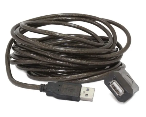 UAE-01-10M Gembird USB 2.0 active extension cable, black color, bulk package, 10m Slika 5