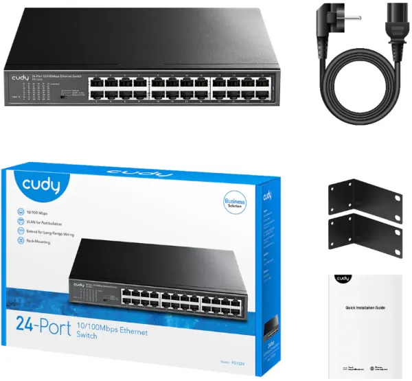 CUDY Cudy FS1024 24-Port 10/100 Mbps Ethernet Switch Slika 2