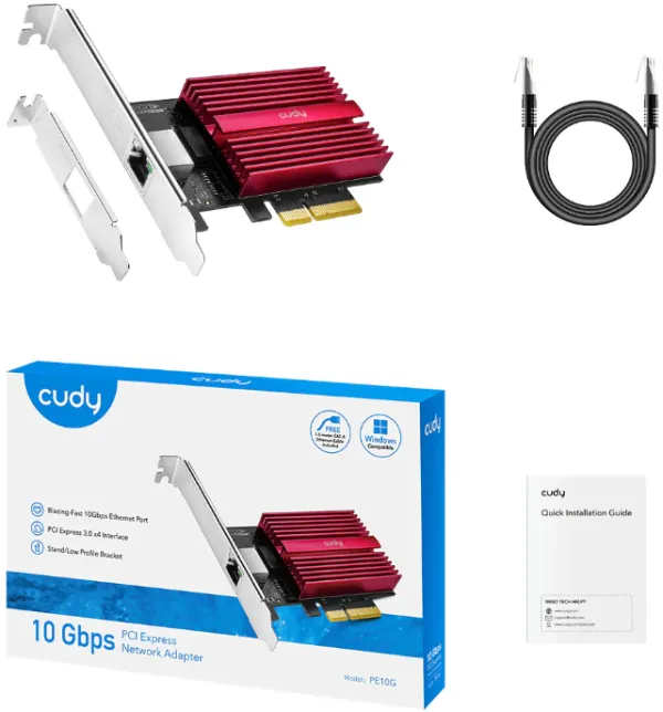CUDY Cudy PE10G 10 Gbps PCI-E Ethernet Adapter Slika 5