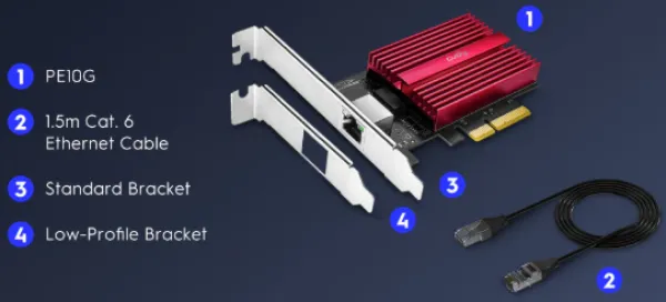 CUDY Cudy PE10G 10 Gbps PCI-E Ethernet Adapter Slika 1