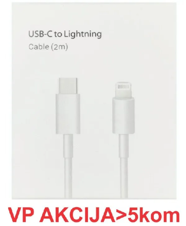 GEMBIRD CCP-AMCM-AMLM-2.0M ** Gembird 20W PD kabl USB-C na Lightening 8-pin, USB 3.0, 2m, white (199) Slika 3