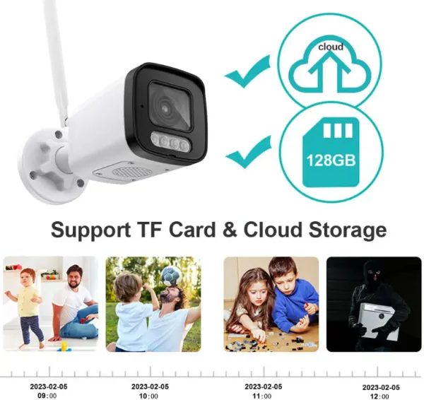 CAM-IP5MP-B6 GMB kamera 5MP, H.265 WiFi Camera, Metal, ICSEE App 2pcs IR LED+2pcs White LED, 2.8mm Slika 2