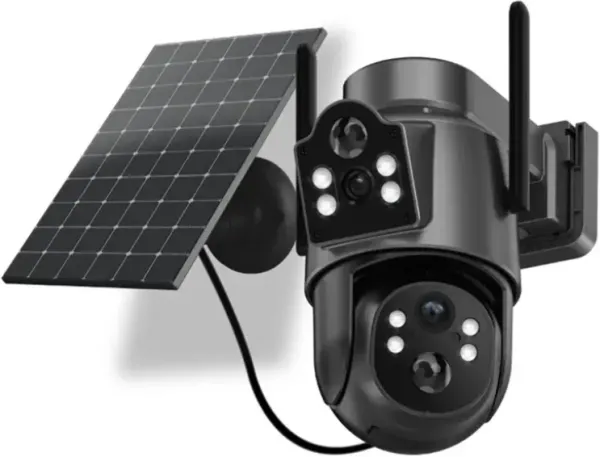 CAM-IP4MP-TQ7 GMB kamera 4MP(2mp+2mp) H.265 EU Solar Camera, 2 Inch, ICSEE App, 2.8mm, IP66 Slika 1