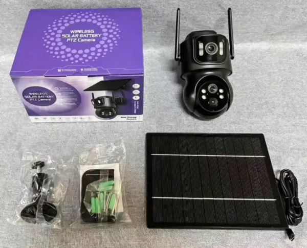 CAM-IP4MP-TQ7 GMB kamera 4MP(2mp+2mp) H.265 EU Solar Camera, 2 Inch, ICSEE App, 2.8mm, IP66 Slika 5