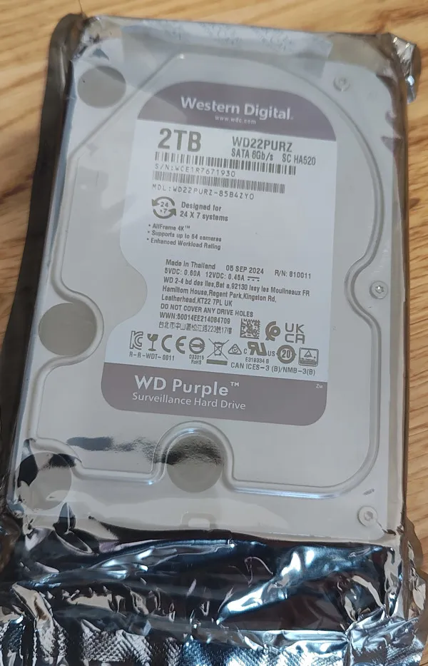 HDD 3.5 ** 2TB WD22PURZ WD Purple 24/7 5400RPM 256MB SATA3 Slika 4