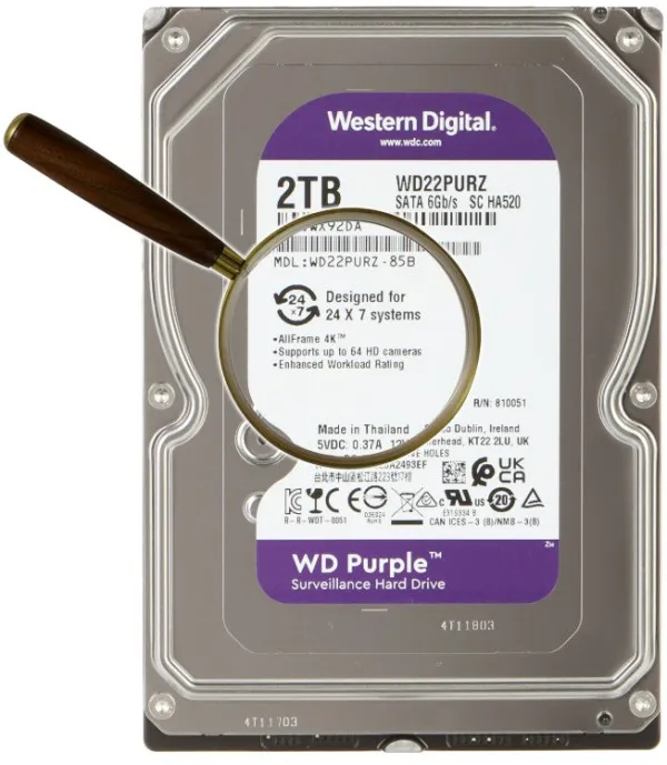 HDD 3.5 ** 2TB WD22PURZ WD Purple 24/7 5400RPM 256MB SATA3 Slika 1